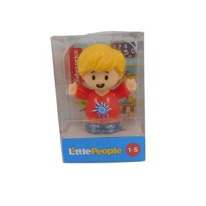 Fisher Price Little People Boy Eddie Eddy Red Explosion Shirt House School (New)
